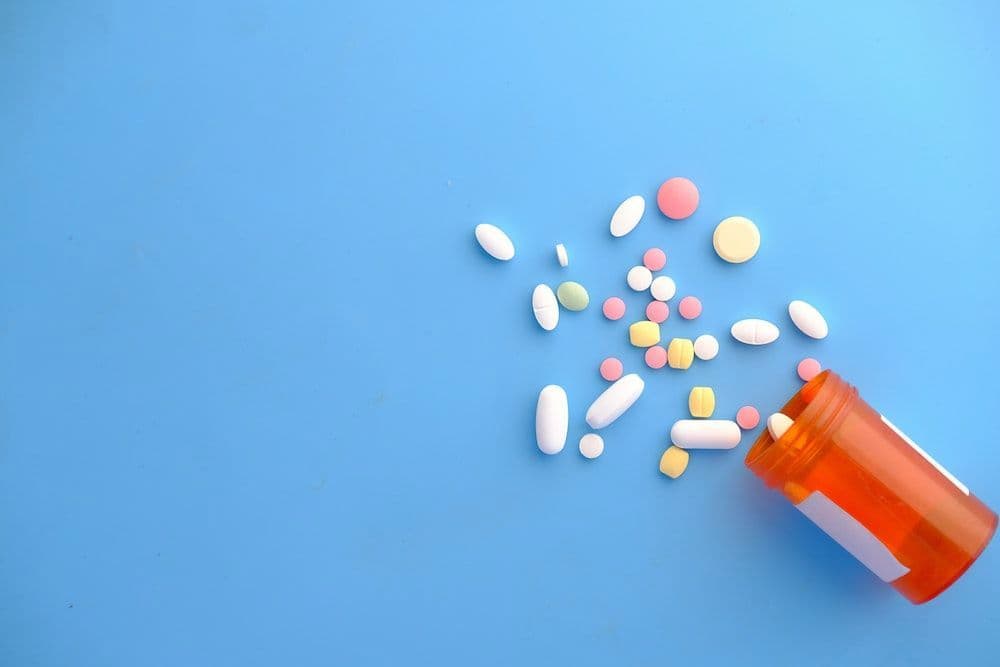 Medication bottle representing prostate cancer treatment research
